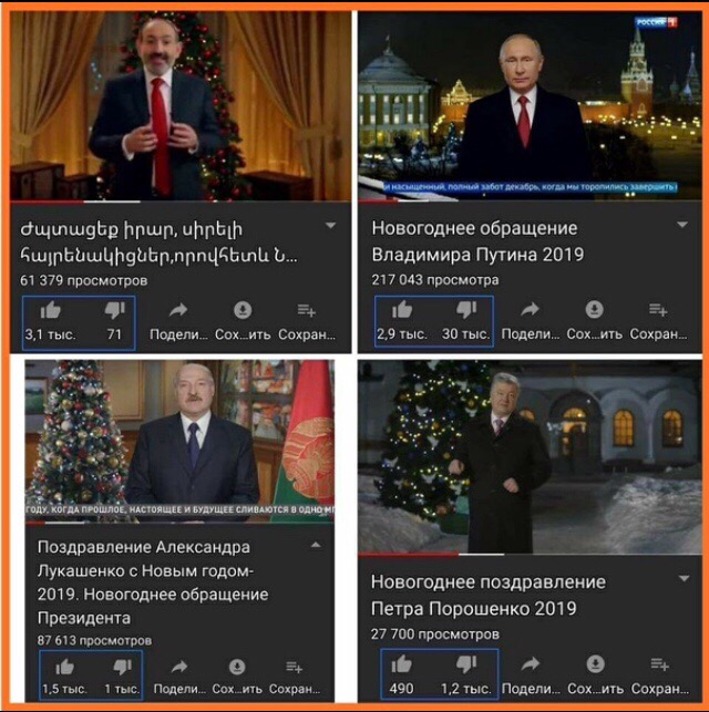 Реакция народа на новогоднее обращение Путина