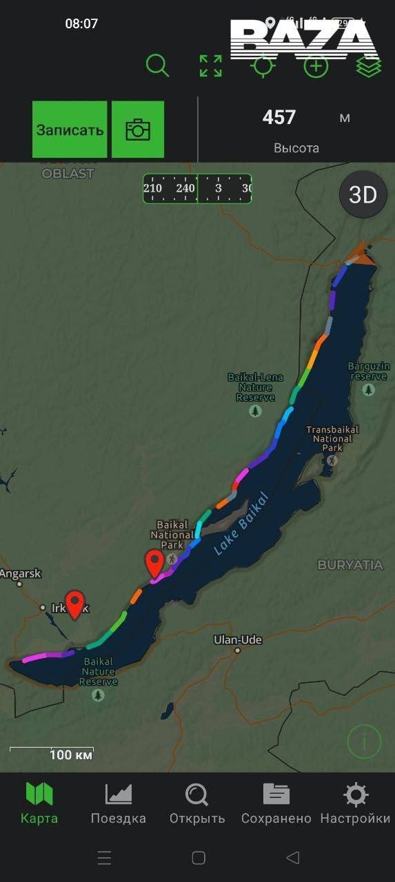 16 дней и 682 километра. Парень из Иркутска в одиночку переплыл Байкал на сапборде