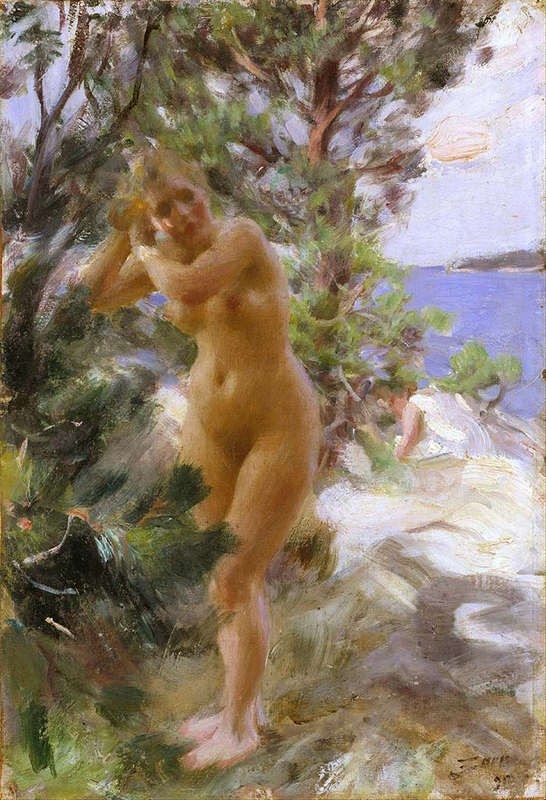 «На природе» Худ. Андерс Цорн. 1888 г.