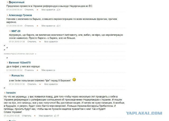 СМИ: 64% голландцев высказались против ассоциации Украины с ЕС
