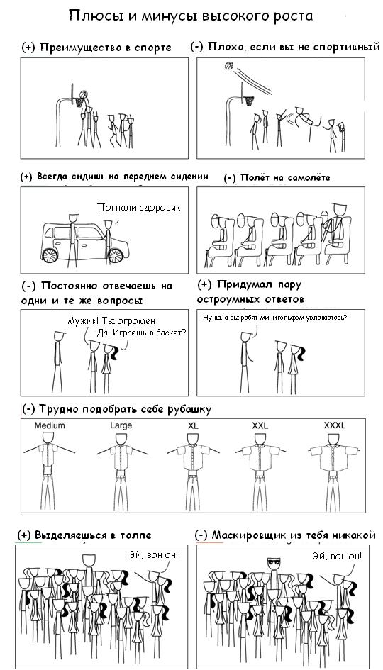 Плюсы и минусы высокого роста