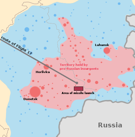 Спутниковые снимки атаки на "Боинг"
