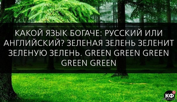 Я русский бы выучил только за то...