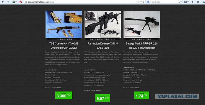 Darknet gun market