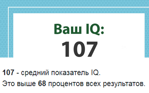 А какой у Вас IQ?