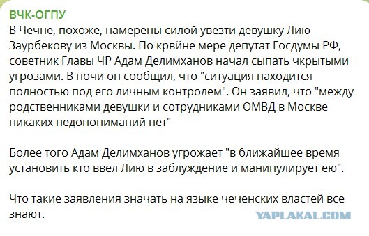 Ушедшая из семьи чеченка спряталась в отделении полиции в Москве, родственники пытаются вернуть её домой силой