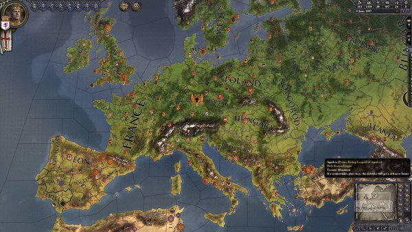 Карта Европы за 2000 лет