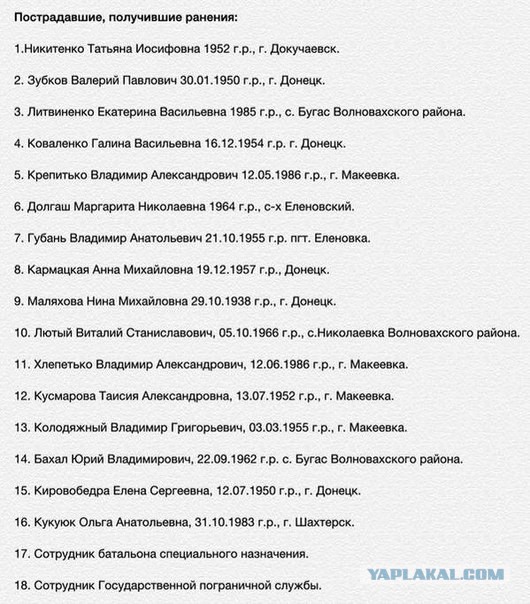 Видео растреляного автобуса под Волновахой