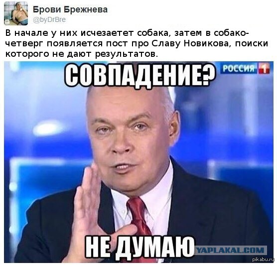 У меня грустные новости для соЯПовца. Слава Новиков тут есть?