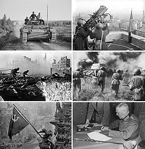 Ростов ко Дню победы украсили фотографией фашиста на фоне сгоревшего советского танка