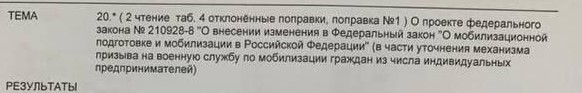 Фракция Единая Россия отказалась поддержать поправки по отсрочке от мобилизации