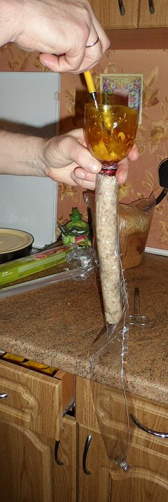 Куриные колбаски с гречей и котлетки