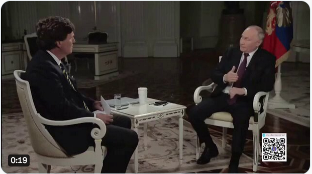 Интервью Путина Такеру Карлсону опубликовано на сайте американского журналиста