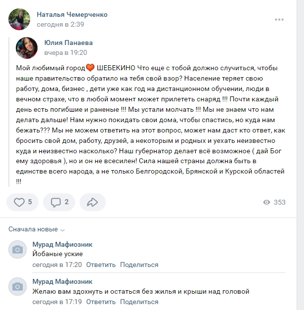 Жители Новой Таволжанки пожаловались губернатору на поведение военных