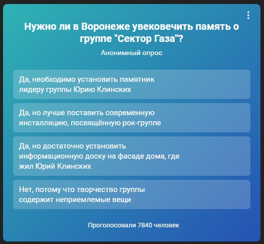 Часть воронежцев против появления памятника Юрию Хою