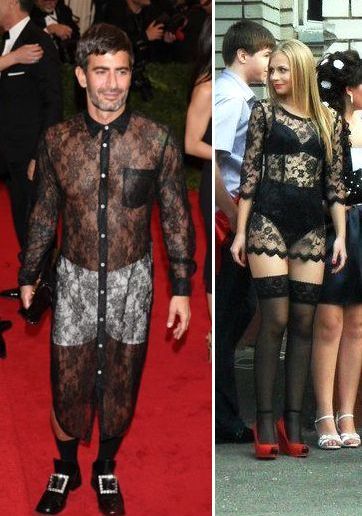 Эффектно-полупрозрачное платье