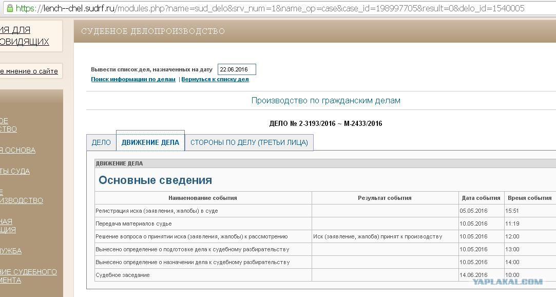 Сайт информации по судебным делам