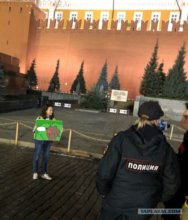 На Красной площади полиция задержала девушку за пустой лист бумаги