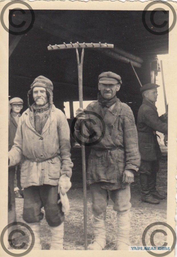 Крестьяне, деревенские  хаты. 1941-1942