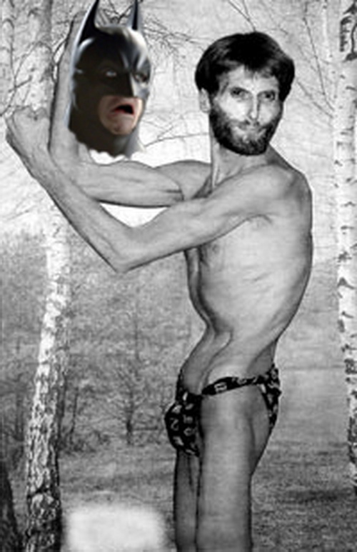 Испуганный Бэтмен.Фотожаба