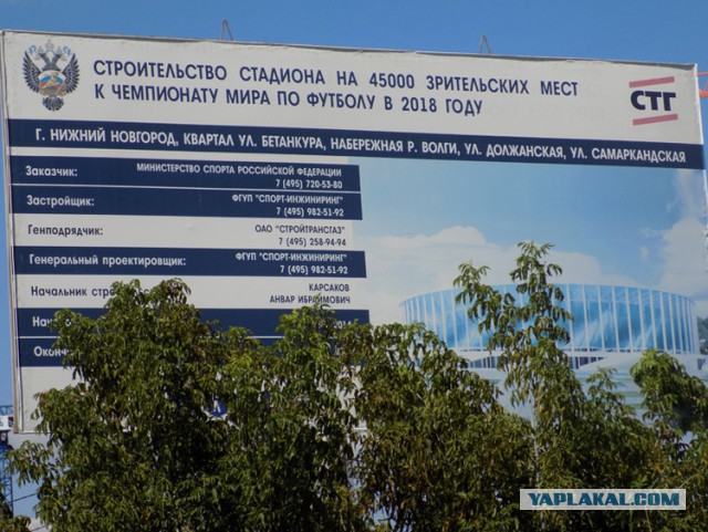 Как строится Нижегородский стадион к 2018