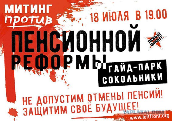 Митинг в "Сокольниках" против повышения пенсионного возраста