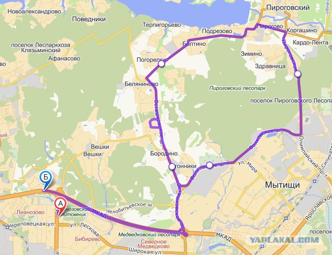 Пироговский мытищинский район карта