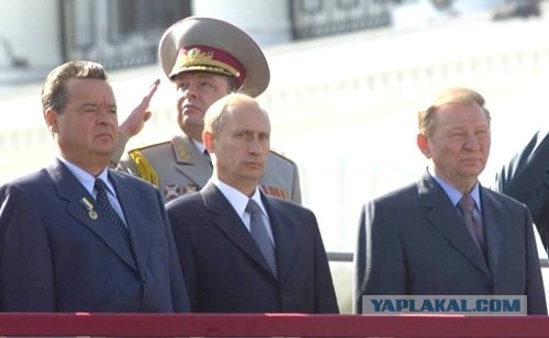 Президент России В.Путин, 43–й президент США Дж.Буш и Е.Пригожин, 2001 год