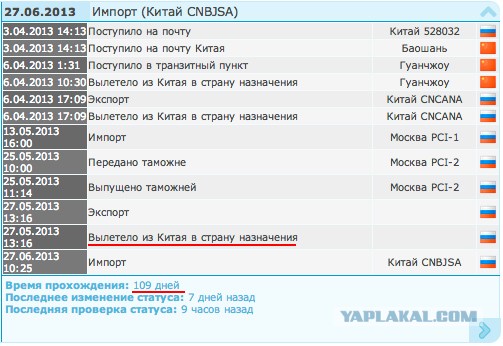 Самодельный трекинг посылок, или Туда и Обратно