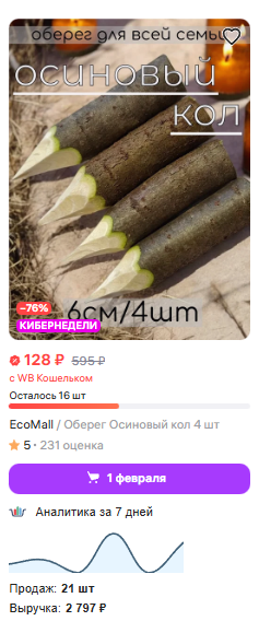 В России подскочили продажи осиновых кольев