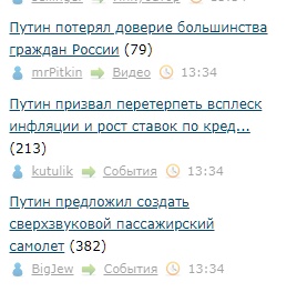 Путин потерял доверие большинства граждан России