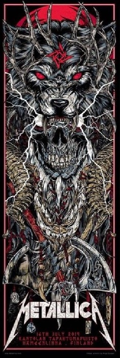 Концертные постеры от Metallica...