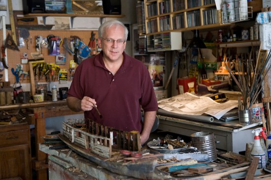 Модели древних судов из вторсырья