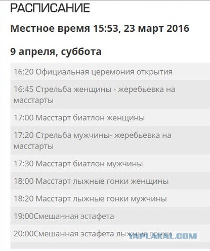 Биатлон сезон 2015/2016 Чемпионат мира. Продолжение.