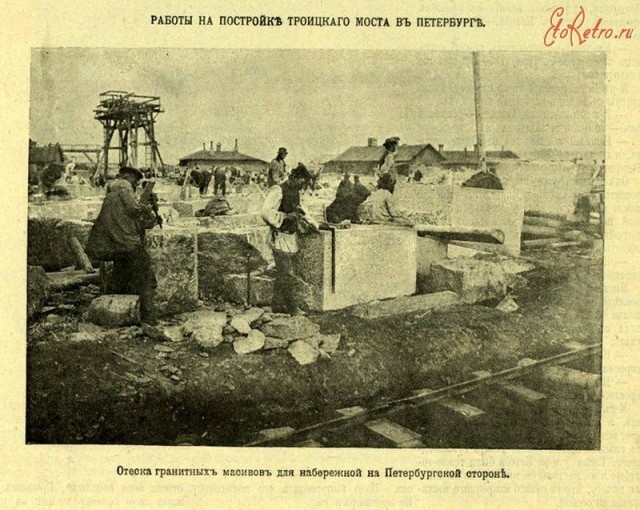 Добыча гранита для строительства СПб в 18-19 веках (начало).
