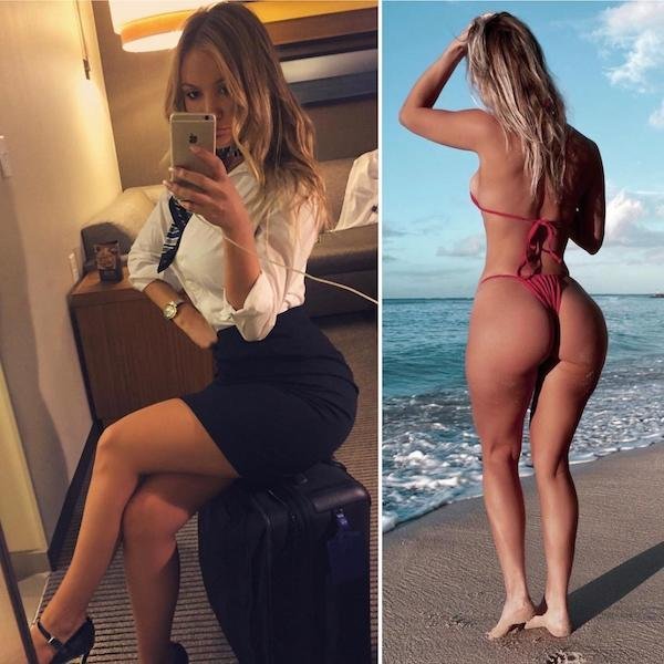 Девушки в форме и без