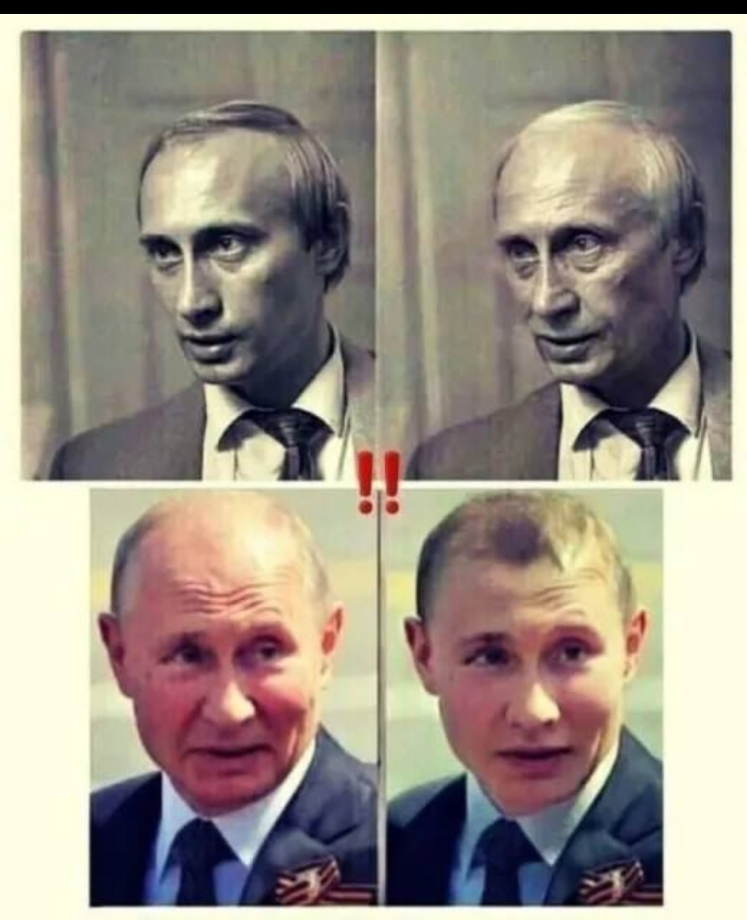 путин молодой и сейчас фото сравнение