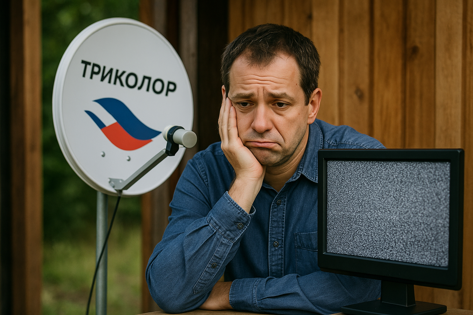 Купил себе тарелку триколор, на дачу.