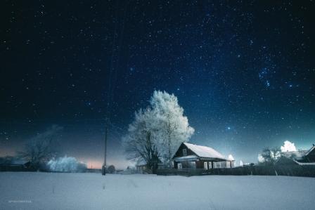 Просто красиво. Несколько ночных деревенских фото
