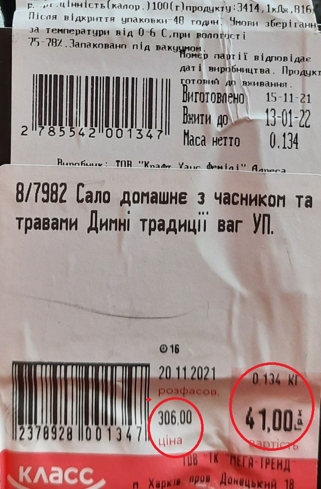 Украина столкнулась с рекордным ростом цен на сало