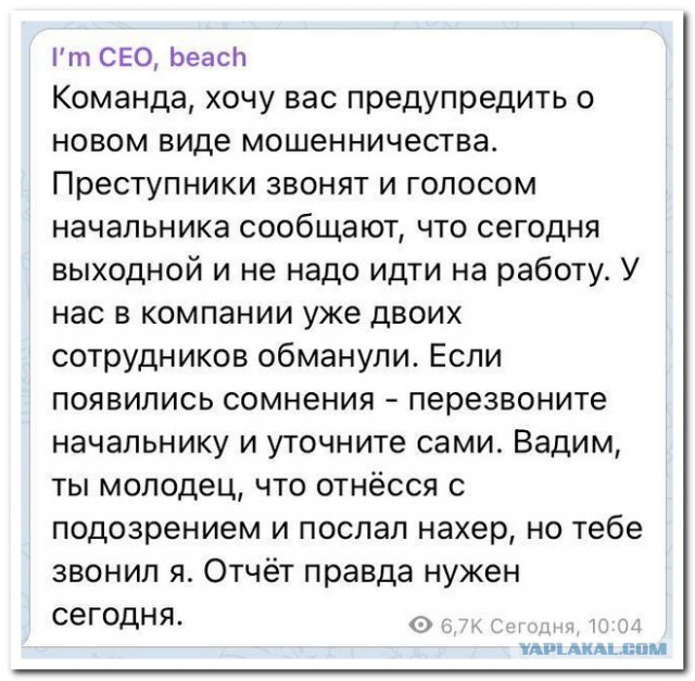 Как уберечься от мошенников. Дедовский способ