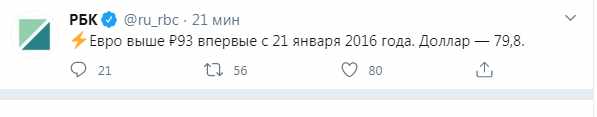 Неделя начинается уверенным прорывом! Курс Евро пробил 91.2 и уверенно идет вверх. Доллар не отстает, кстати...
