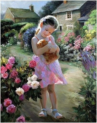 Живопись. Девочки и куклы