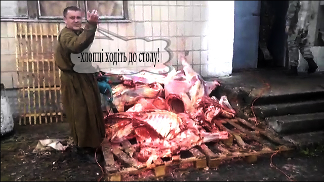 Вот так кормят укр армию.Мясо 1968 г.!