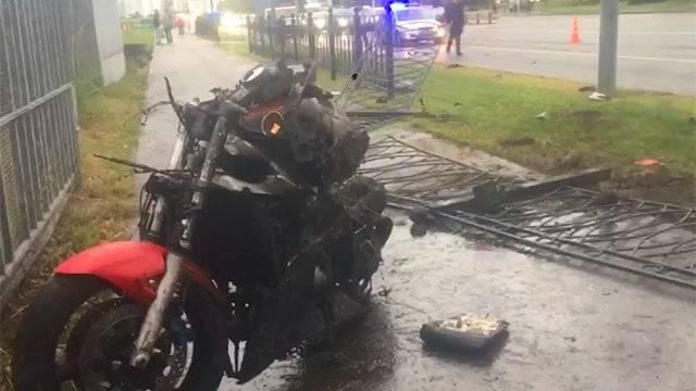 Видео смертельного ДТП между велосипедистом и мотоциклистом в Митино