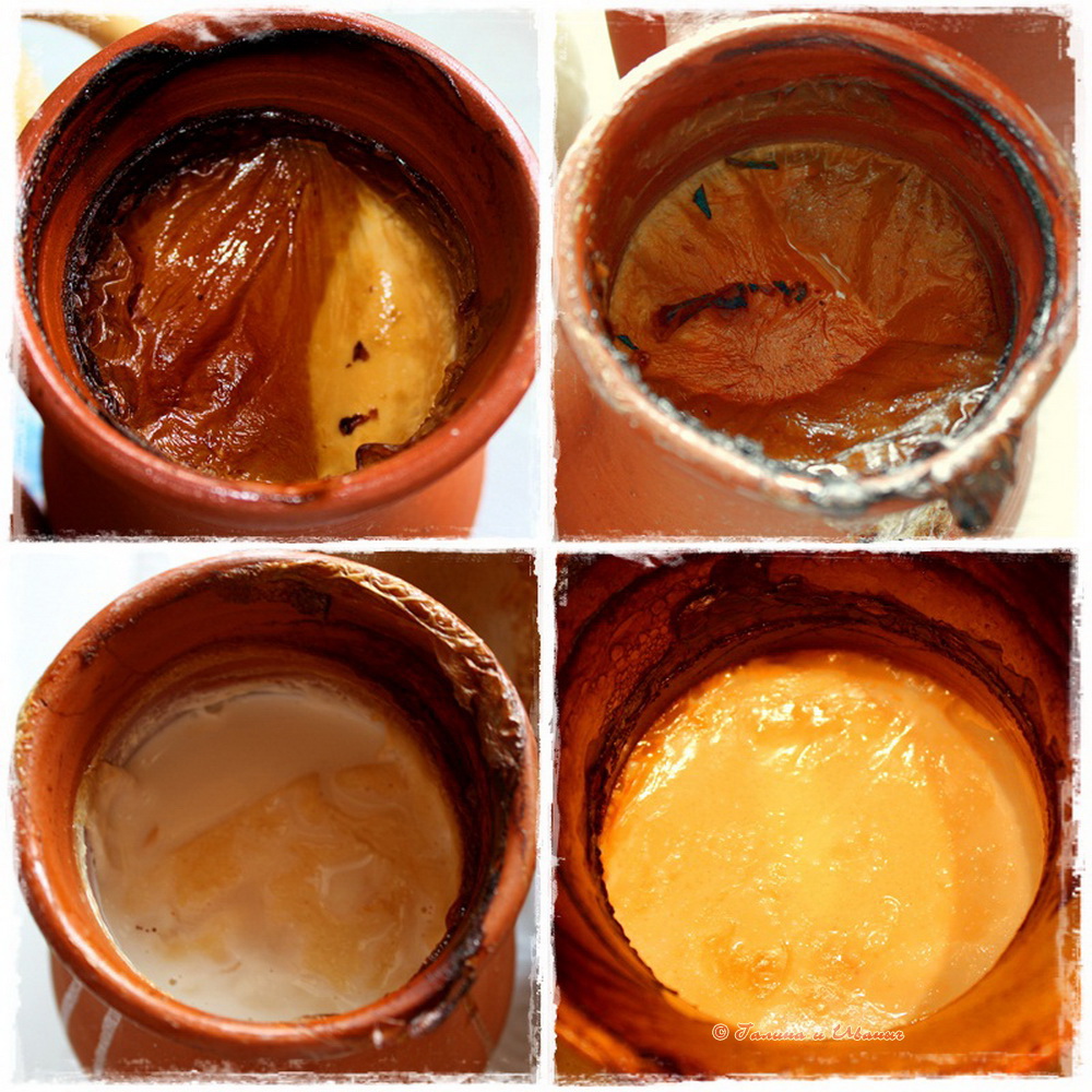 топлёное молоко в горшочке. варенец с пенкой. топленое молоко в глиняном горшке. топленое молоко в глиняном горшке. топленое молоко с корочкой.