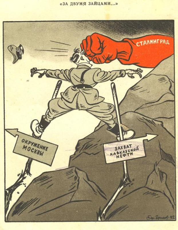 Карикатуры из журнала "Крокодил" времен 2-й мировой войны