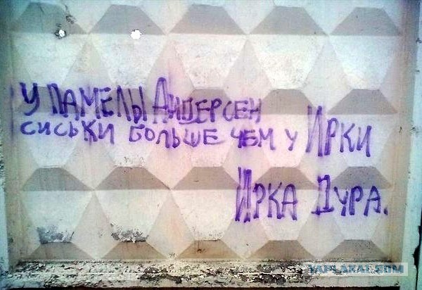 На заборе