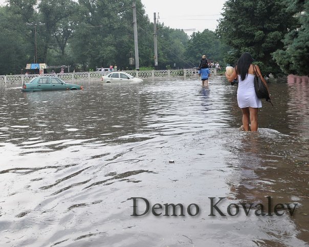 Ураган и потоп в Луганске