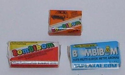 Моя коллекция из детства фантиков от жвачек.